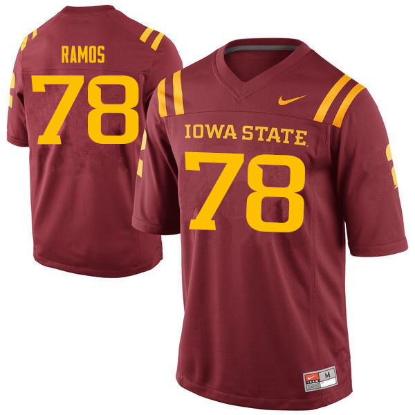 Men #78 Joey Ramos Iowa State Cyclones College Football Jerseys Sale-Cardinal
